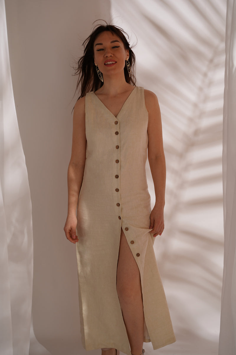 Summer Soiree Linen Dress